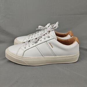 G.H. Bass Shoes Womens Size 10 White Leather Casual Low Top Sneakers BAX4A922